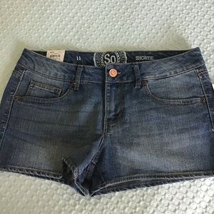 SO shortie denim shorts NWT size 11